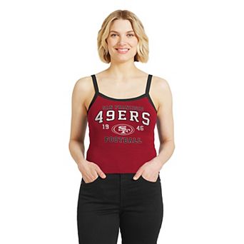 Women's WEAR by Erin Andrews Scarlet San Francisco 49ers Colorblock Tank Top