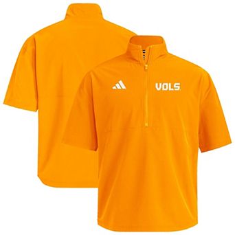 Men's adidas Tennessee Orange Tennessee Volunteers Woven Quarter-Zip Short Sleeve Pullover