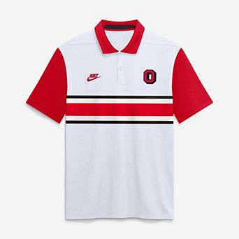 Men's Nike White Ohio State Buckeyes Legacy Vapor Logo Dri-FIT Polo