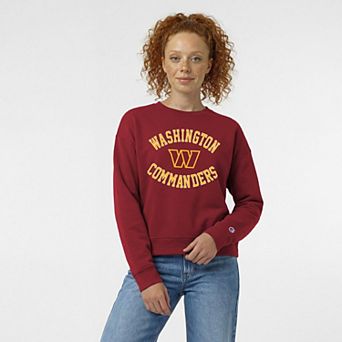 Women's Champion Burgundy Washington Commanders Heart & Soul Powerblend Sweatshirt