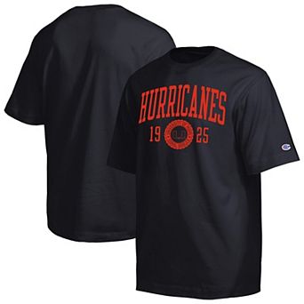 Men's Champion Black Miami Hurricanes Established Tradition Heavyweight T-Shirt