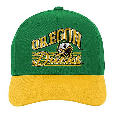 Youth Outerstuff Green/Yellow Oregon Ducks Dad Unstructured Adjustable Hat