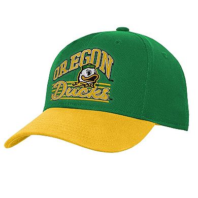 Youth Outerstuff Green/Yellow Oregon Ducks Dad Unstructured Adjustable Hat