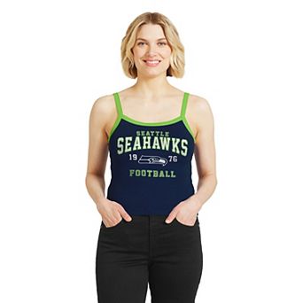 Women's WEAR by Erin Andrews Navy Seattle Seahawks Colorblock Tank Top
