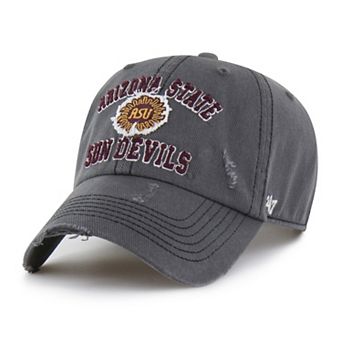 Unisex '47 Charcoal Arizona State Sun Devils Well-Worn Seymore Clean Up Adjustable Hat