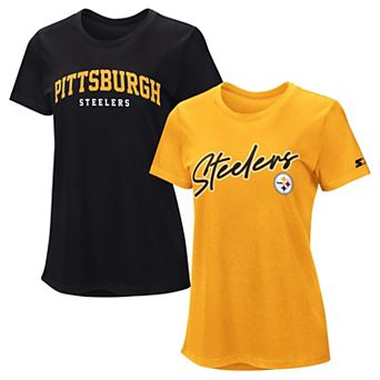 Women's Starter Black/Gold Pittsburgh Steelers T-Shirt Combo Pack