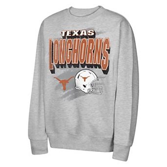Youth Outerstuff Heather Gray Texas Longhorns Wild Card Fleece Sweatshirt