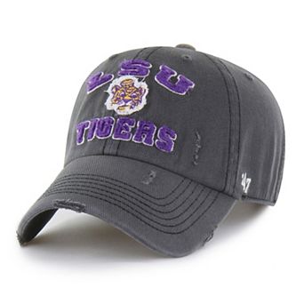 Unisex '47 Charcoal LSU Tigers Well-Worn Seymore Clean Up Adjustable Hat
