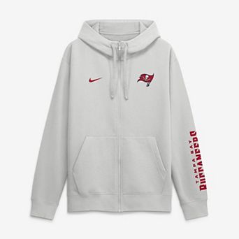 Men's Nike Gray Tampa Bay Buccaneers Cool Down Club Full-Zip Hoodie