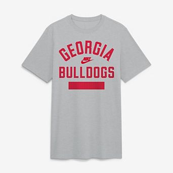 Men's Nike Heather Gray Georgia Bulldogs Arch Wordmark Legacy Tri-Blend T-Shirt