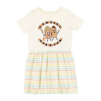 Girls Toddler Soft as a Grape White San Francisco Giants Snack Dress