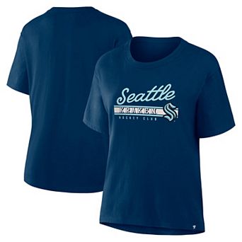 Women's Fanatics Deep Sea Blue Seattle Kraken Hometown Premium Legacy T-Shirt