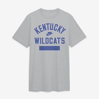 Men's Nike Heather Gray Kentucky Wildcats Arch Wordmark Legacy Tri-Blend T-Shirt
