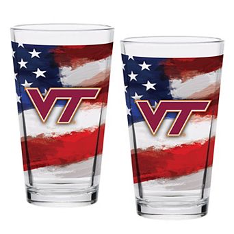 Virginia Tech Hokies Two-Pack 16oz. Americana Pint Glass Set