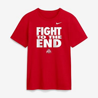Men's Nike Scarlet Ohio State Buckeyes 2026 Sideline Dri-FIT Slogan T-Shirt