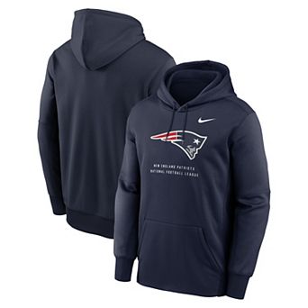 Men's Nike Navy New England Patriots Toss Sweep Therma-FIT Hoodie