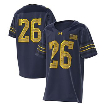 Youth Under Armour #26 Navy Notre Dame Fighting Irish 2026 Shamrock Series Replica Football Jersey