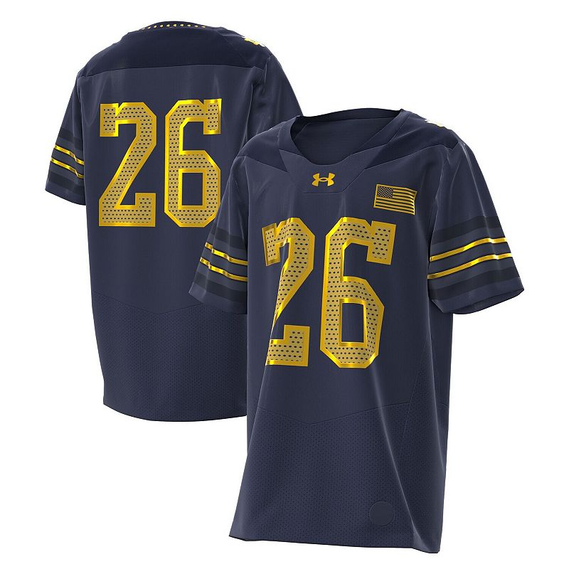 Under Armour #26 Navy Notre Dame Fighting Irish 2026 Shamrock Series Replica Football Jersey, Boy's
