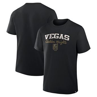 Men's Fanatics Black Vegas Golden Knights Legacy Cross Check T-Shirt