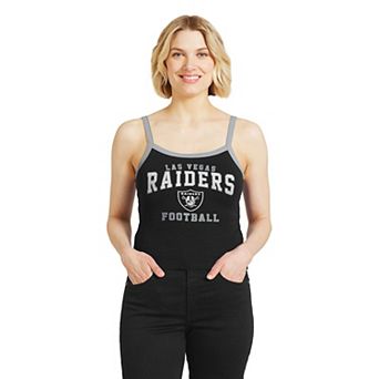 Women's WEAR by Erin Andrews Black Las Vegas Raiders Colorblock Tank Top