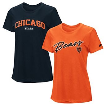 Women's Starter Navy/Orange Chicago Bears T-Shirt Combo Pack