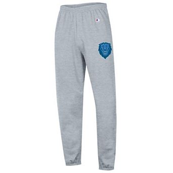 Men's Champion Heather Gray Columbia University Powerblend Fleece Team Sweatpants