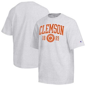 Men's Champion Gray Clemson Tigers Established Tradition Heavyweight T-Shirt