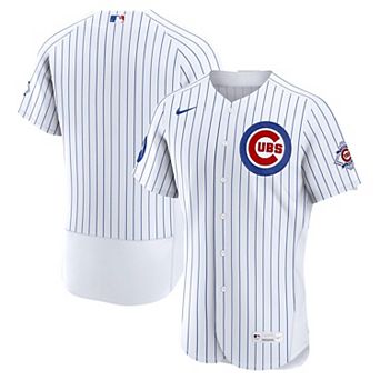 Men's Nike White Chicago Cubs Home Sponsor Patch Authentic Jersey