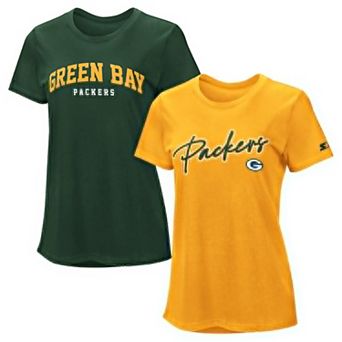 Women's Starter Green/Gold Green Bay Packers T-Shirt Combo Pack