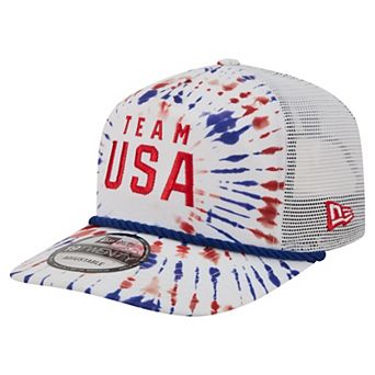 Unisex New Era White Team USA Firework 19TWENTY Rope Trucker Snapback Hat
