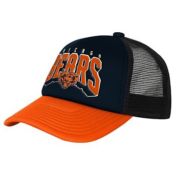 Youth Outerstuff Navy/Orange Chicago Bears Handoff Foam Adjustable Trucker Hat