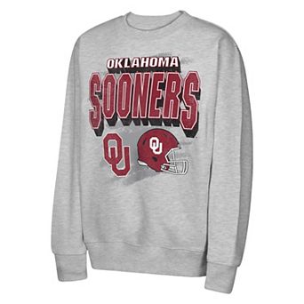 Youth Outerstuff Heather Gray Oklahoma Sooners Wild Card Fleece Sweatshirt