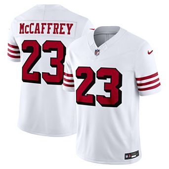 Men's Nike Christian McCaffrey White San Francisco 49ers Alternate Vapor F.U.S.E. Stitched Limited Jersey