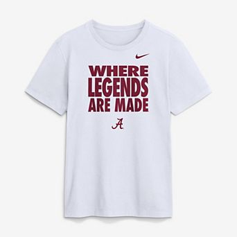 Men's Nike White Alabama Crimson Tide 2026 Sideline Dri-FIT Slogan T-Shirt