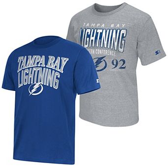 Men's Starter Blue/Heather Gray Tampa Bay Lightning Two-Pack T-Shirt Set