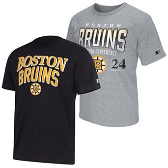 Men's Starter Black/Heather Gray Boston Bruins Two-Pack T-Shirt Set