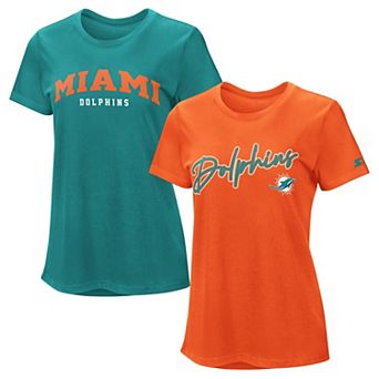 Women's Starter Aqua/Orange Miami Dolphins T-Shirt Combo Pack