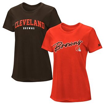 Women's Starter Brown/Orange Cleveland Browns T-Shirt Combo Pack