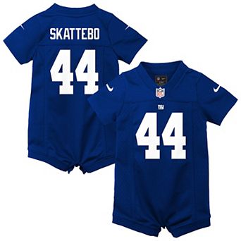 Newborn Nike Cam Skattebo Royal New York Giants Romper Game Jersey