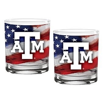 Texas A&M Aggies Two-Pack 14oz. Americana Rocks Glass Set
