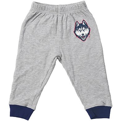 Infant Wes & Willy Gray UConn Huskies Jie Jie Hopper Set