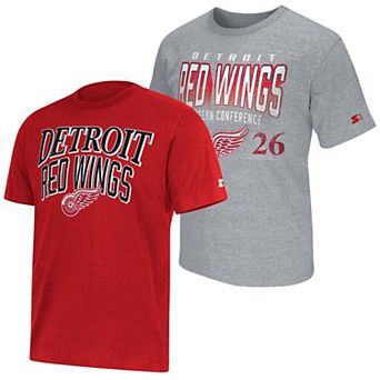 Men's Starter Red/Heather Gray Detroit Red Wings Two-Pack T-Shirt Set
