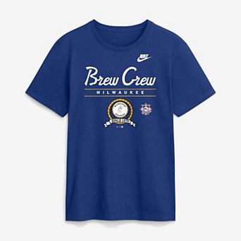 Men's Nike Royal Milwaukee Brewers Cooperstown Graphic T-Shirt