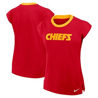 Women's Nike Red Kansas City Chiefs Forward Progress Raglan Dri-FIT Short Sleeve Tee