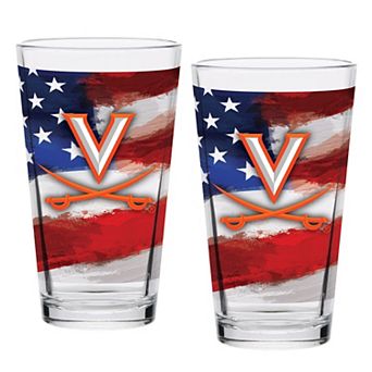 Virginia Cavaliers Two-Pack 16oz. Americana Pint Glass Set