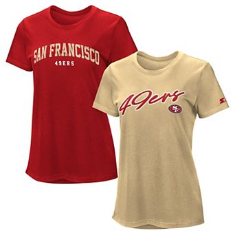 Women's Starter Scarlet/Gold San Francisco 49ers T-Shirt Combo Pack