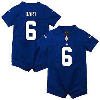 Newborn Nike Jaxson Dart Royal New York Giants Romper Game Jersey
