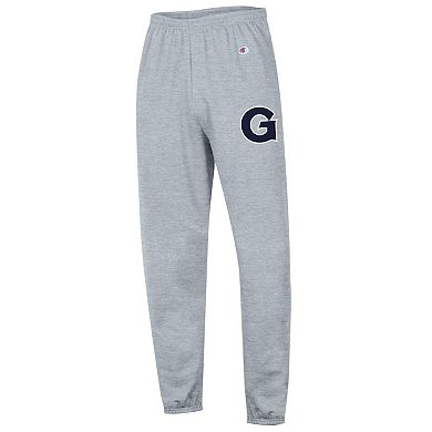 Men's Champion Heather Gray Georgetown Hoyas Powerblend Fleece Team Sweatpants