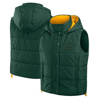 Women's Fanatics Green Green Bay Packers Full-Zip Padded Vest