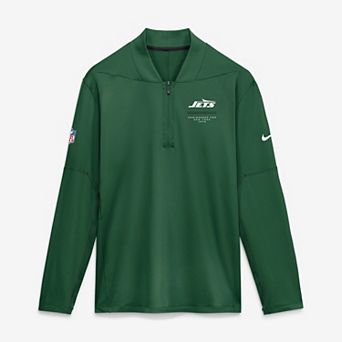 Men's Nike Green New York Jets Sideline Logo Glory Midweight Dri-FIT Half-Zip Pullover